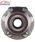 Front view of Front Wheel Hub And Bearing Assembly For Subaru Forester 2014 To 2018, Crosstrek 2016 To 2021, 5 Lug With ABS