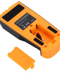 Rcniso Wall Scanner, 3 in 1 Wood Studs Finder with LCD Backlight, showing battery compartment and back view