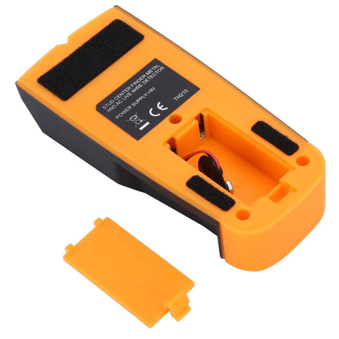 Rcniso Wall Scanner, 3 in 1 Wood Studs Finder with LCD Backlight, showing battery compartment and back view