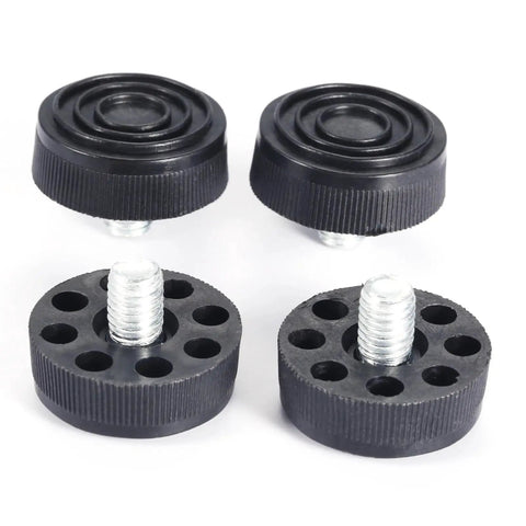 Adjustable Threaded Table Foot Leveling Glides For Desks And Furniture, 30mm Base, Screw In Feet, Rust Resistant, Black Metal