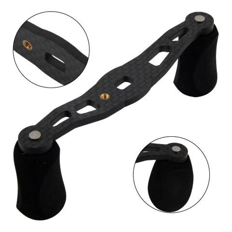 Switch Up Your Gear With This Super Lightweight Carbon Fiber Fishing Reel Handle Featuring A Rock Solid Left Or Right Side Eva Grip Knob That Slams Into Any Rod For Serious Angling Adventures. 20g carbon fiber fishing reel handle with EVA grip knob, left or right side