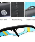 Dope Inflatable Wind Wing Foil Kit features intake valve, precision sewing, comfort handle, and 54 sq ft sail for smooth surf.