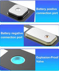 Badass 3.2V 50Ah LFP Cell Batteries showing positive and negative connection ports with explosion-proof valve for electric vehicle builds.