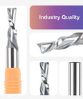 Carbide Downcut Router Bit Set For Woodworking With 3/8 Inch Cutting Diameter, 1/2 Inch Shank, multi-views showcasing CNC Spiral End Mills