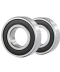 Heavy Hitter Washer Tub Shaft Rebuild Kit With Slick Bearings Precision Seals And Silicone Sealant For Dead Simple Installation And Nailed It Durability In Your Front Loader silver double shielded bearings close-up view