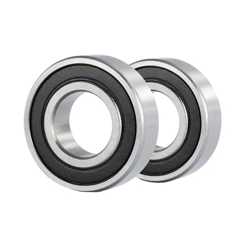 Heavy Hitter Washer Tub Shaft Rebuild Kit With Slick Bearings Precision Seals And Silicone Sealant For Dead Simple Installation And Nailed It Durability In Your Front Loader silver double shielded bearings close-up view