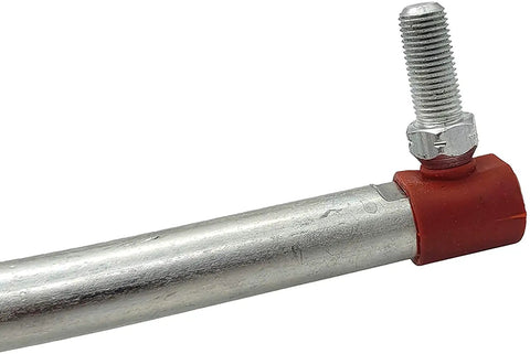 RH Drag Link Replacement Part 194741 532194741 Fits Craftsman Poulan Husqvarna Lawn Tractors And Garden Equipment Durable Bolt On Easy Install Heavy Duty Quality, steel rod with red end