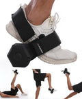 Monkey Foot Dumbbell Attachment For Glute Kickbacks And Leg Workouts with Adjustable Ankle Strap, shown in use for exercises.