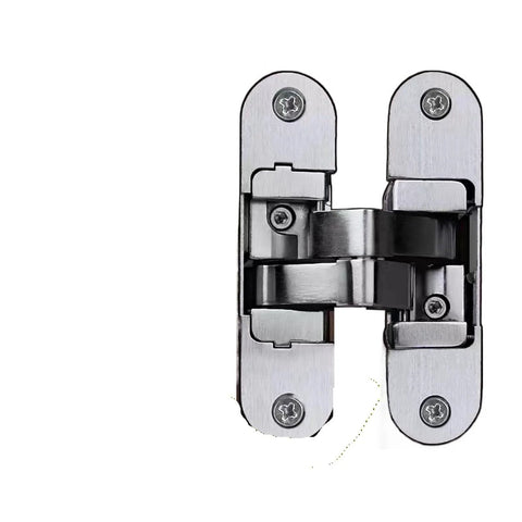 Hidden Cross Hinge For Invisible Doors And Cabinets, 3D Adjustable 180 Degree Folding Door Hinge, Concealed Stainless Steel H Shaped Door Hardware