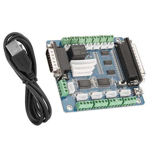 Beefy 5 Axis Stepper Motor Driver Controller Breakout Board Delivers Top Notch CNC Performance for DIY Makers Smooth Multi Axis Motion With Bipolar Signal Processing, USB cable included