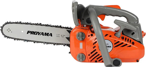 Gas Powered 26Cc 2 Cycle Top Handle Chainsaw With 12 Inch Bar And Two Chains For Tree Pruning Firewood Cutting And Storm Cleanup