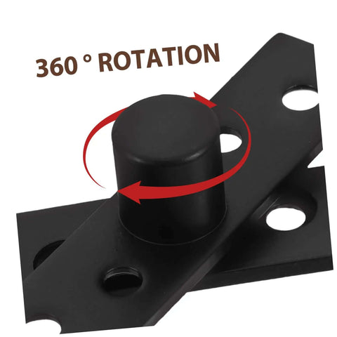 Rock Solid Heavy Duty Stainless Steel Pivot Hinges For Hidden Doors And Secret Bookcases In Black Finish with 360-degree rotation