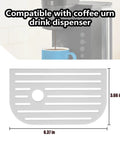 Drip Tray Lid Replacement For K25 K-Express K15 Coffee Makers, Splash Proof Cover Guard with dimensions in use.