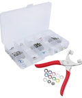 Durable Stainless Steel Snap Fasteners Kit With Installation Pliers Five Claw Set For Clothing Sewing Heavy Duty Metal Snaps For Shirts Jackets And Craft Projects, organizer box and pliers