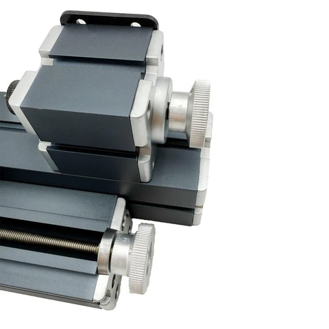 EssSthmy 36W Mini Metal Lathe With 20000 RPM close-up of aluminum motor spindle and knobs for precise adjustments.