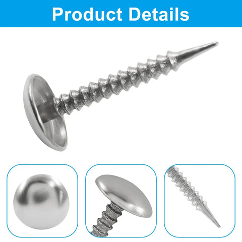 Sweet Mini Silver Upholstery Tacks 100 Piece Set For Furniture Makeovers And Craft Fixes Featuring Threaded Legs with smooth silver head and threaded shaft.