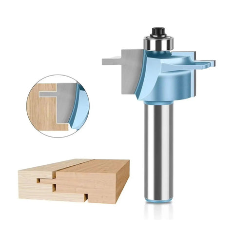 Kick Your Woodworking Game Up With This 1/2 Inch Mortise And Tenon Router Bit, Boasting A Bearing Guide for precise joint cutting.