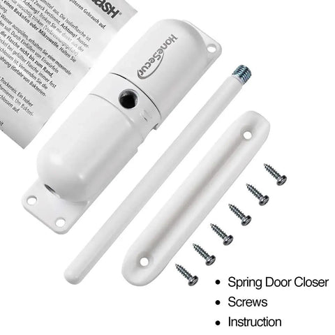 Easy Install Adjustable Spring Door Closer For Self Closing Doors Fire Rated with screws and instruction manual