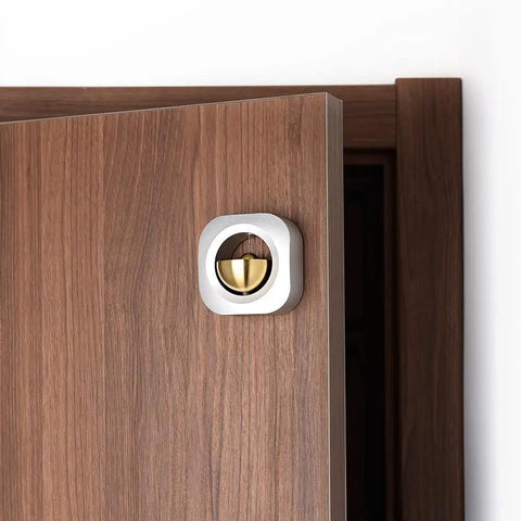 Magnetic Doorbell Chime For Doors And Fridges Welcoming Sound, Metal Bell Decor For Front Entrance Or Refrigerator, Ideal Housewarming Gift And Birthday Surprise, Easy Install, Modern Silver Finish