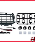 Sleek Square RC Car LED Light Strip Kit For 1/12 Scale H12Y Crawler Setup showing heavy duty housing, wiring, and mounting brackets.