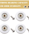 4 Pcs Shower Door Rollers Runners Wheels 19mm Replacement Part For Bathroom Glass Sliding Shower Doors Roller Wheel Set