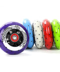 4 Pack Inline Skate Wheels 85A 72mm 76mm 80mm For Indoor And Outdoor Use With ABEC 9 Bearings And Tools Included Durable Polyurethane For Asphalt Versatile Mix 80mm in multiple colors