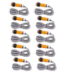 Through Beam Photoelectric Switch Kit With Five Pairs PNP Normally Open Sensor 6-36V DC 300mA industrial sensors coiled wires