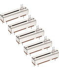 Five Pack Linear Slide Potentiometers 50K B50K 50mm Length 30mm Travel 4x10mm Handle Faders For Mixers Dimming Tuning
