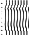 Tough As Nails Wave Deck Balusters 26 Pack Smooth Steel Railing Spindles With Black Mounting Screws 29.5 Inch Tall Posts arranged with screws