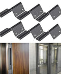 Lift Off Cabinet Hinges Detachable Flag Door Hardware Heavy Duty Stainless Steel Cupboard Fixings Six Pack view with multiple hinges and close-up installation details.