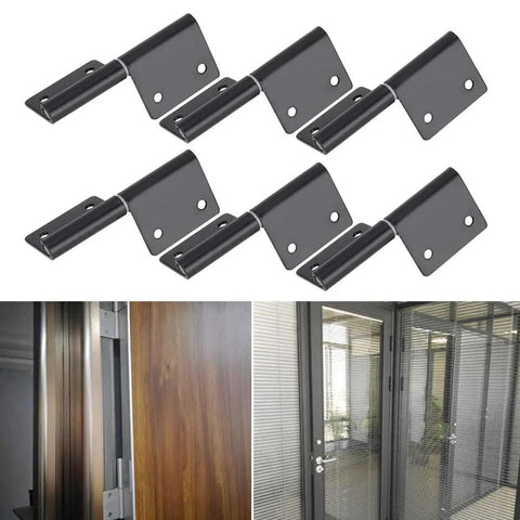 Lift Off Cabinet Hinges Detachable Flag Door Hardware Heavy Duty Stainless Steel Cupboard Fixings Six Pack view with multiple hinges and close-up installation details.