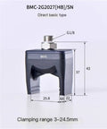 High Temperature Resistant Soft Finger Gripper For Mini Arm Fixture, Pneumatic End Effector, shown with dimensions
