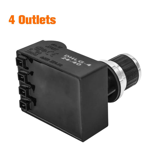 Four Outlet AA Battery Push Button Spark Generator Igniter For Grills Easy Replacement With Chrome Cap CSA Certified Durable BBQ Spark Generator