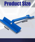 6 Inch Magnetic TDC And TDF Cleat Tool For HVAC Duct And Sheet Metal shown in blue with dimensions 16cm x 15cm