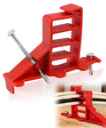 Sihai 10 Pack Hammer In Insulated Cable Staples, Heavy Duty Multi Cable Stacker For Romex Coaxial Cat5 Nm Cable With Nails And Screws For Wood Or Metal Studs, Flame Retardant Red, Keeps Wires Tidy And Secured, showing red plastic cable staple with nails.