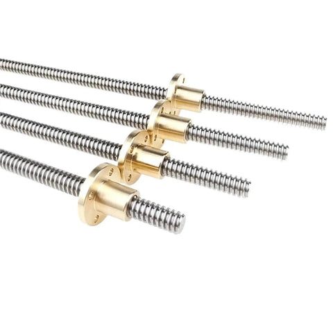 Stainless Steel Ball Screw T12 Lead Screw With Left Hand Thread 3mm Lead 304 Stainless Trapezoidal 350mm Length Reverse