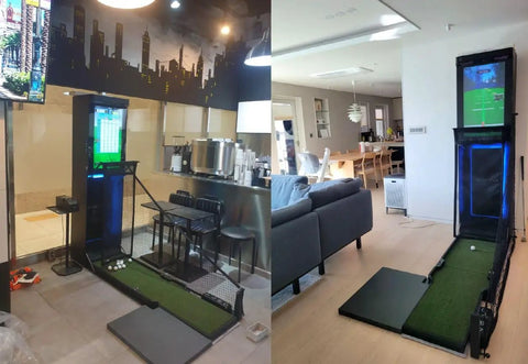 Indoor Home Golf Simulator White For At Home Practice With Realistic Swing Analysis And Immersive Golf Simulation Easy Setup