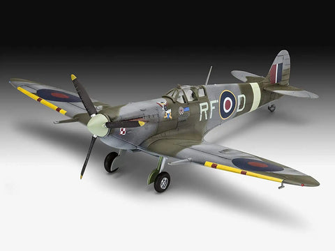 Spitfire Mk Vb 1:72 Scale Plastic Model Kit with 42 Parts Dope Cockpit Details Rotating Propeller Auxiliary Fuel Tanks