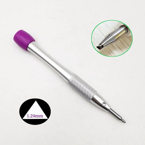 Three Color Stainless Steel Watch Movement Screwdriver Set for 3235 Movement Repairs, Precision Tool with 1.24mm Purple Cap