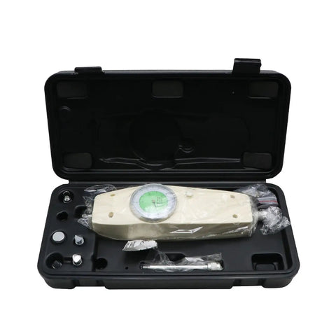Analog Push Pull Force Gauge Portable Dynamometer With Carry Case 200N Max Dual Display In Newtons And Kilograms Peak And Track Modes Pro Grade Handheld Tester NK200N in case