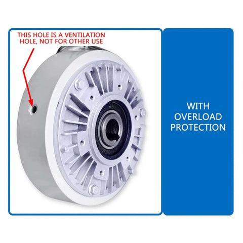 Pro Grade Magnetic Powder Brake Hollow Shaft Center Hole Clutch For Air Shaft Tension Control No Base Needed Durable Alloy