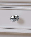 5 Pack Oval Polished Chrome Cabinet Knobs 1 5 16 Inch Drawer Knobs For Cupboards And Dressers Aluminum Modern Hardware