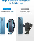Comparison of Andobil high-density shockproof silicone phone mount with competitors' mounts on smartphones.