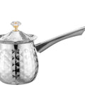 Stainless Steel Turkish And Arabic Coffee Pot 600ml 20oz Cezve Briki Ibrik with Eagle Spout Comfortable Handle Dustproof Lid