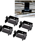 Heavy Duty 4 Piece Leaf Spring Clamp Kit With Solid Clips For 2.5 Inch Wide Springs Perfect Fix To Boost Stability On Trucks Campers And Trailers. Black steel clamps for leaf springs