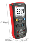 Smart Digital Multimeter UT60S True RMS 9999 Counts 1000V AC DC Voltmeter with display showing measurement.