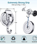 Diagram of No Drill Wreath Cup Hook With Super Suction Hanger dimensions, showing 3.5x2.4 inches, chrome-plated ABS material.
