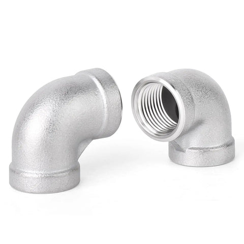 Beefy 304 Stainless Steel 90 Degree Elbow 4 Inch Female NPT To 4 Inch Female NPT Pipe Fitting Industrial Grade for HVAC Systems