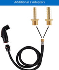 No Fuss Universal Kitchen Sink Side Sprayer Replacement Kit With Heavy Duty Hose And Secure Bracket In Slick Oil Rubbed Bronze Finish Using Standard Quarter Inch Thread And Handy Adapter Sets For Quick Swap To Almost Any Popular Faucet Model Today featuring adapters and hose.