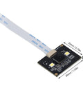 Turbo Fast Barcode Scanner Module With USB Interface showing dimensions and connection cable, 640x480 CMOS sensor visible